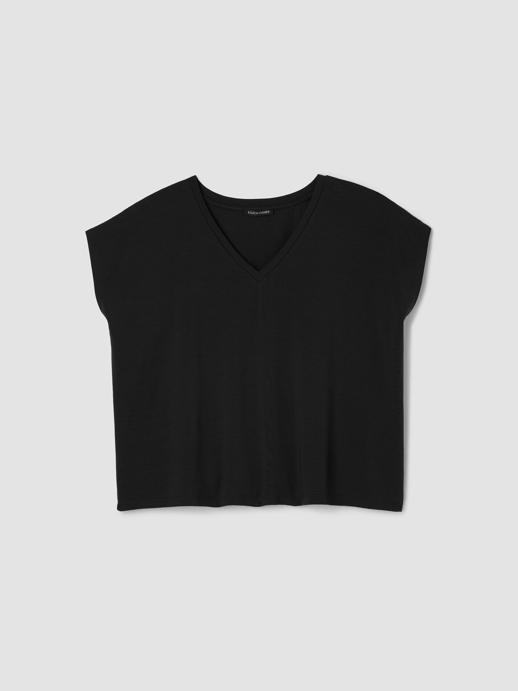 Fine Jersey V-Neck Square Top