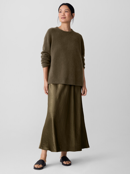 Textured Satin Slip Skirt