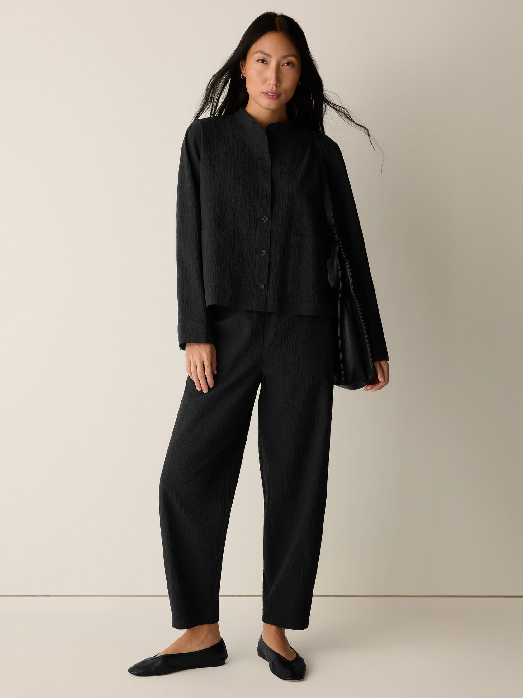 Organic Cotton Pucker Lantern Pant