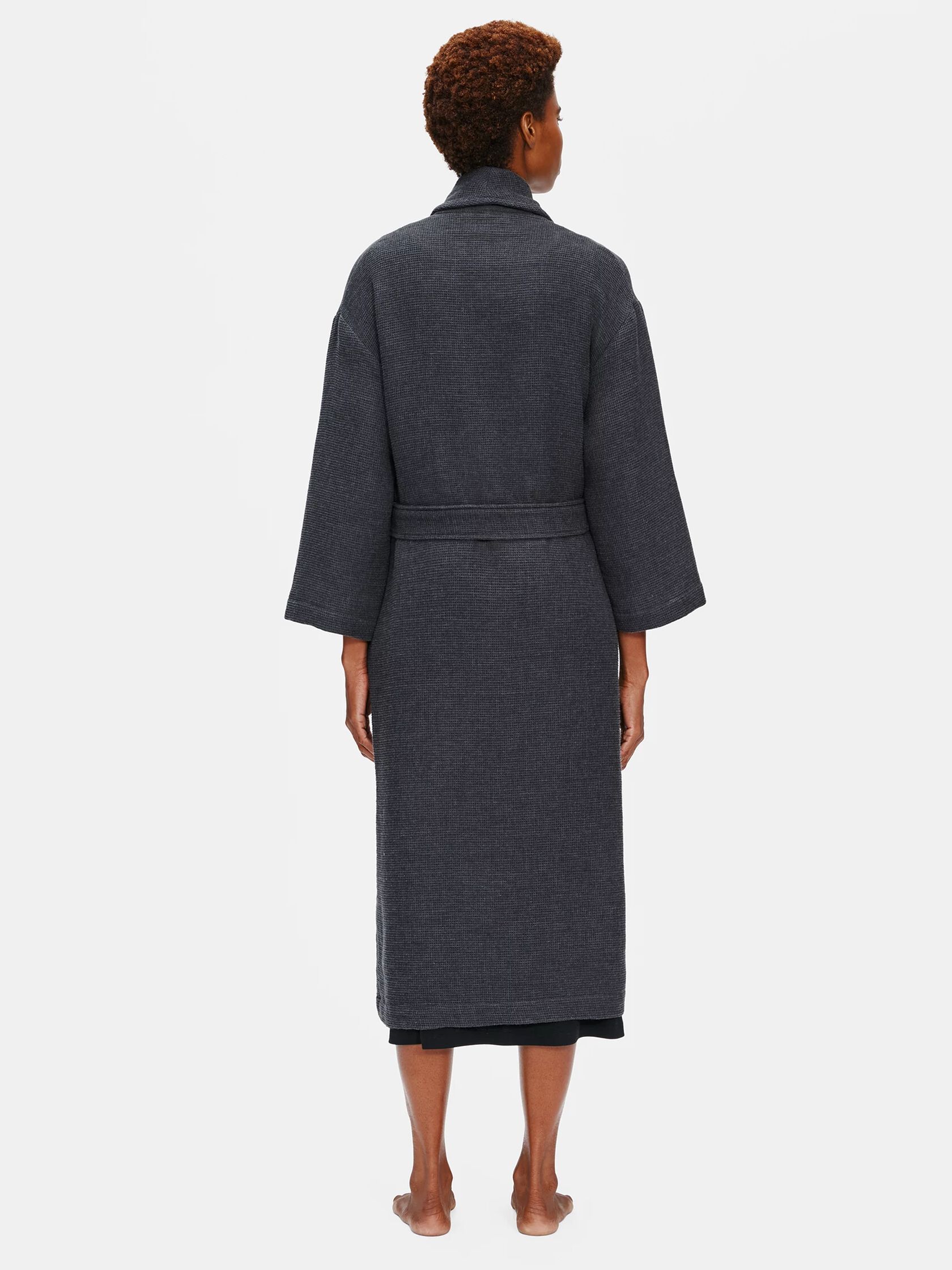Organic Cotton Waffle Spa Robe EILEEN FISHER
