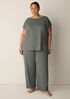 Organic Cotton Interlock Jewel Neck Sleep Tee