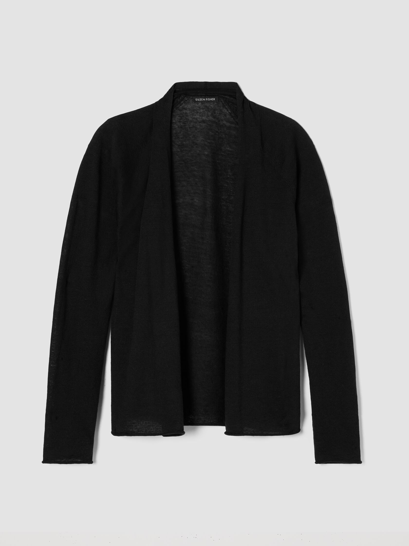 Organic Linen Cotton High Collar Cardigan