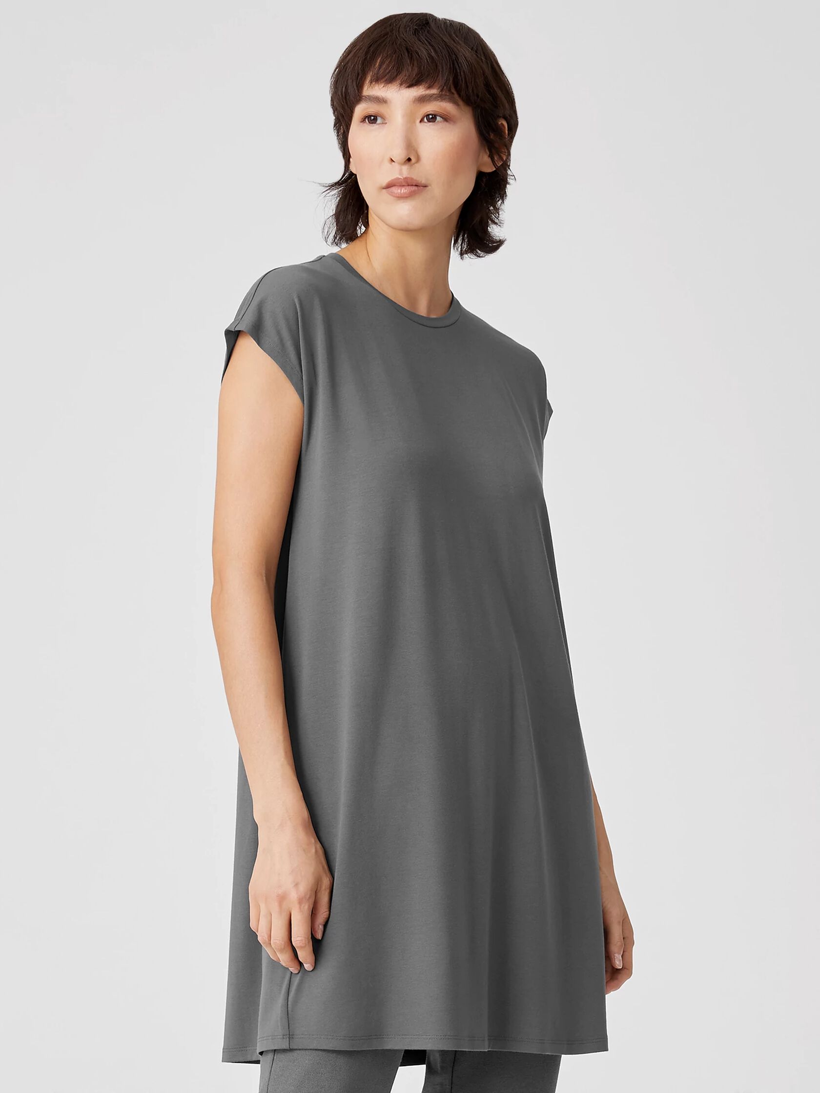 Viscose Jersey Cap-Sleeve Dress
