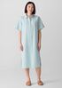 Washed Organic Cotton Poplin Classic Collar Shirtdress