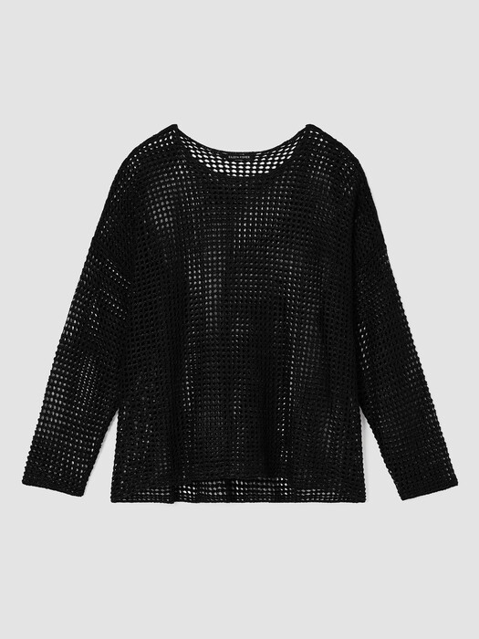 Organic Linen Délavé Round Neck Top