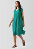 Washed Silk V-Neck Dress