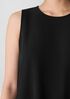 Silk Georgette Crepe Round Neck Tank