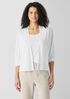 Organic Linen Cotton High Collar Cardigan