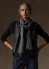 Wool Cotton Check Scarf