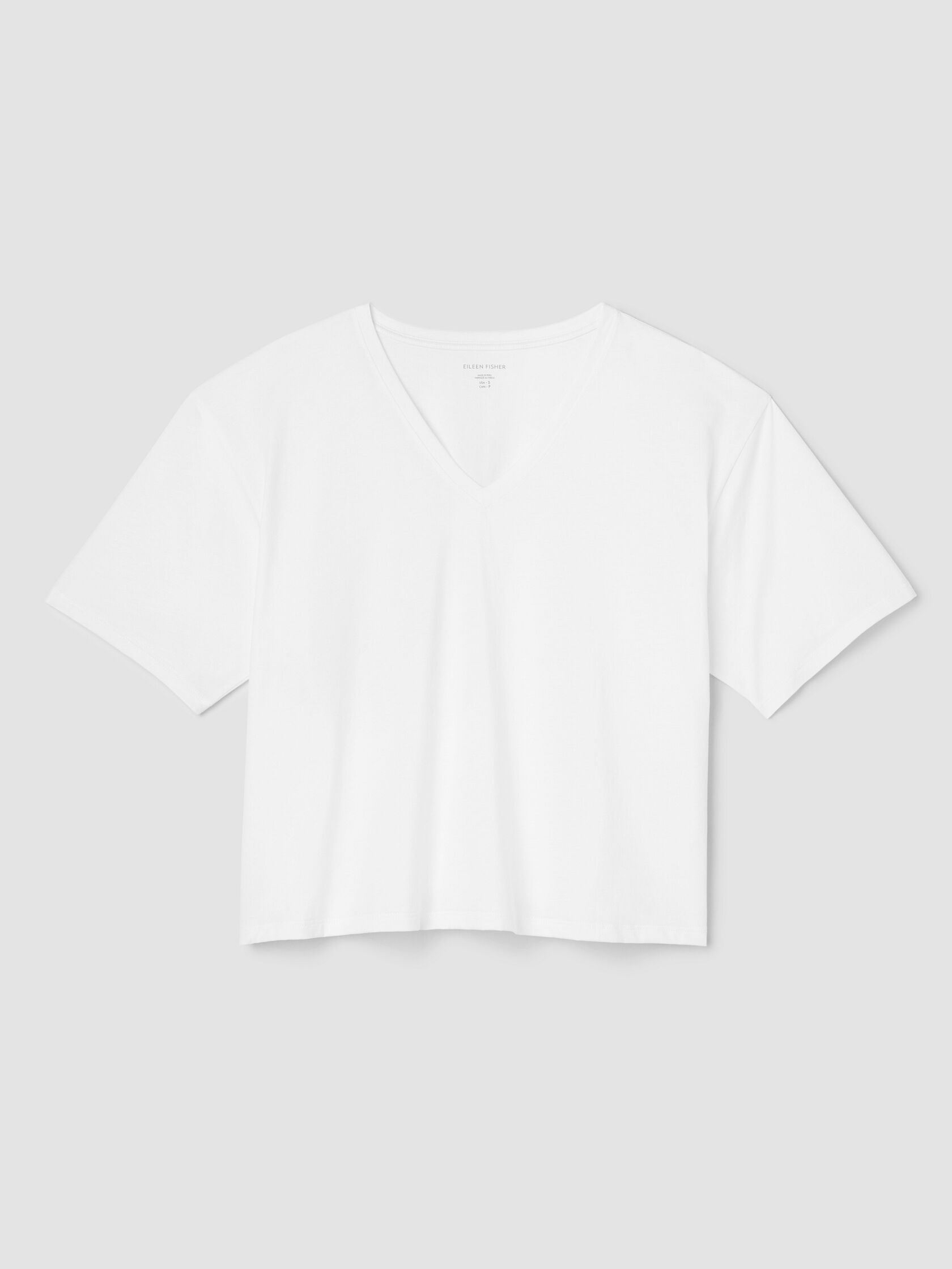 Organic Pima Cotton Jersey V-Neck Tee