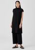 Traceable Cotton Jersey Funnel Neck Dress