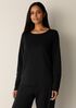 Organic Cotton Interlock Crew Neck Sleep Top