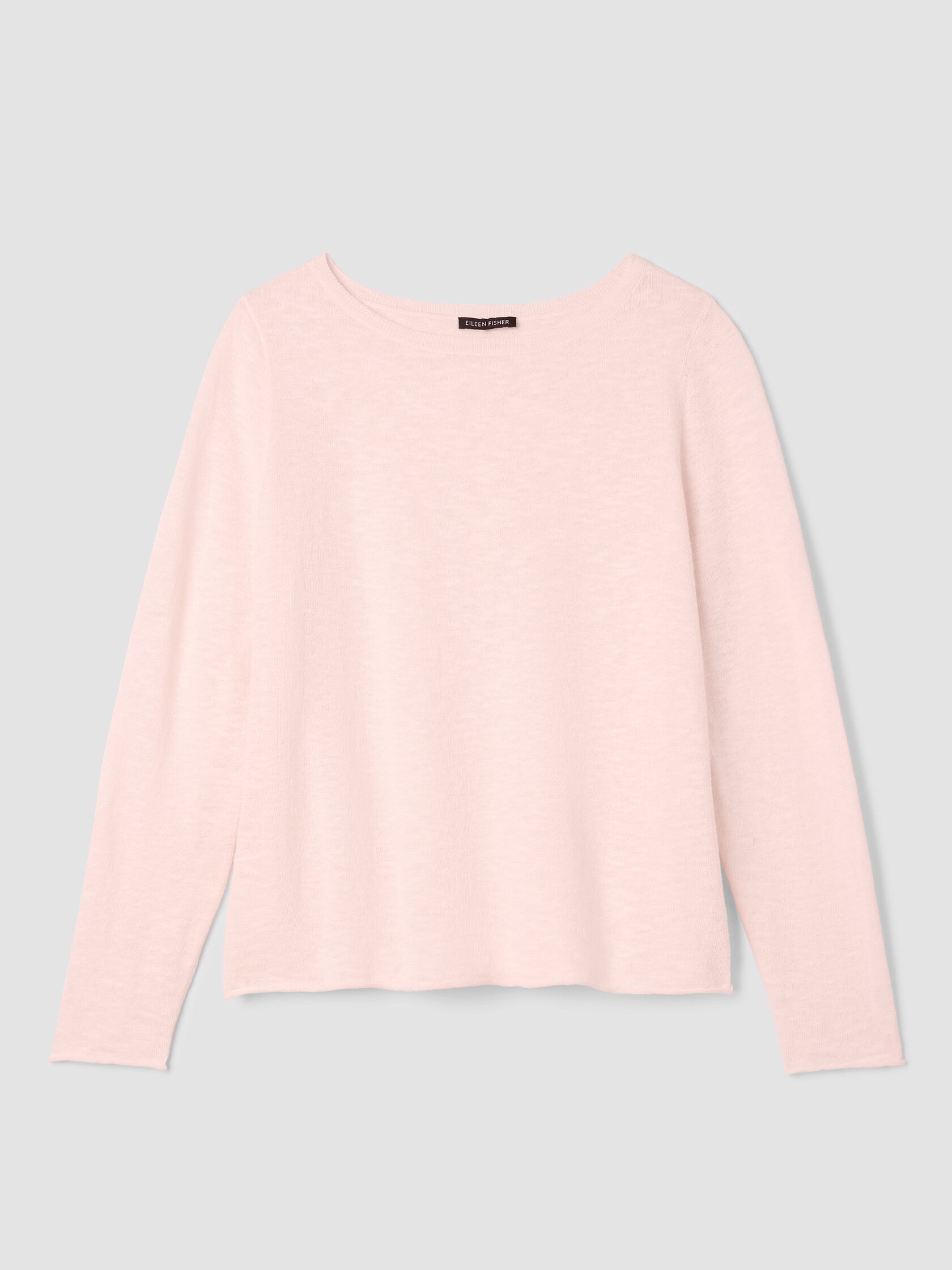 Organic Linen Cotton Slub Bateau Neck Top