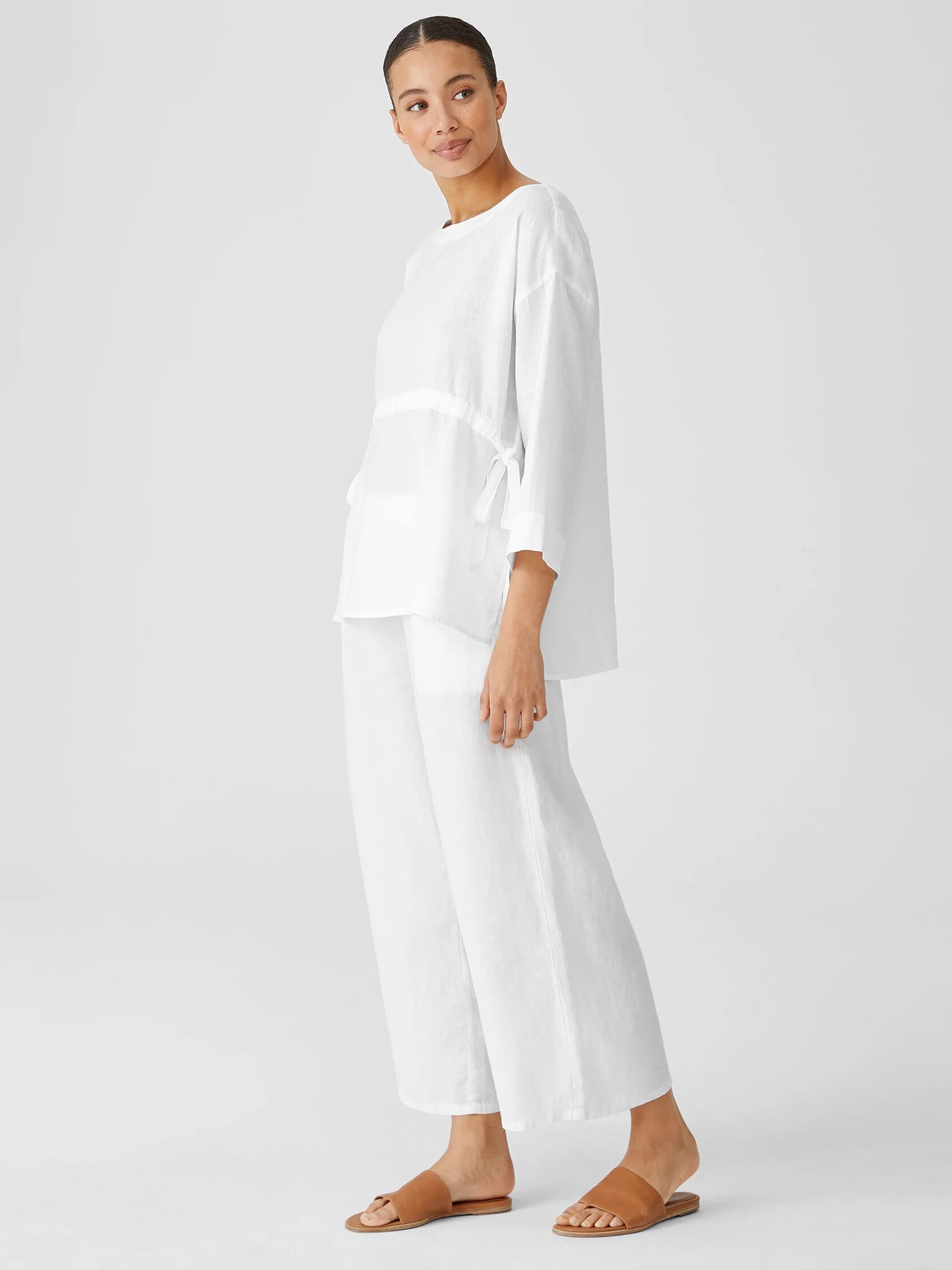 Organic Handkerchief Linen Bateau Neck Top