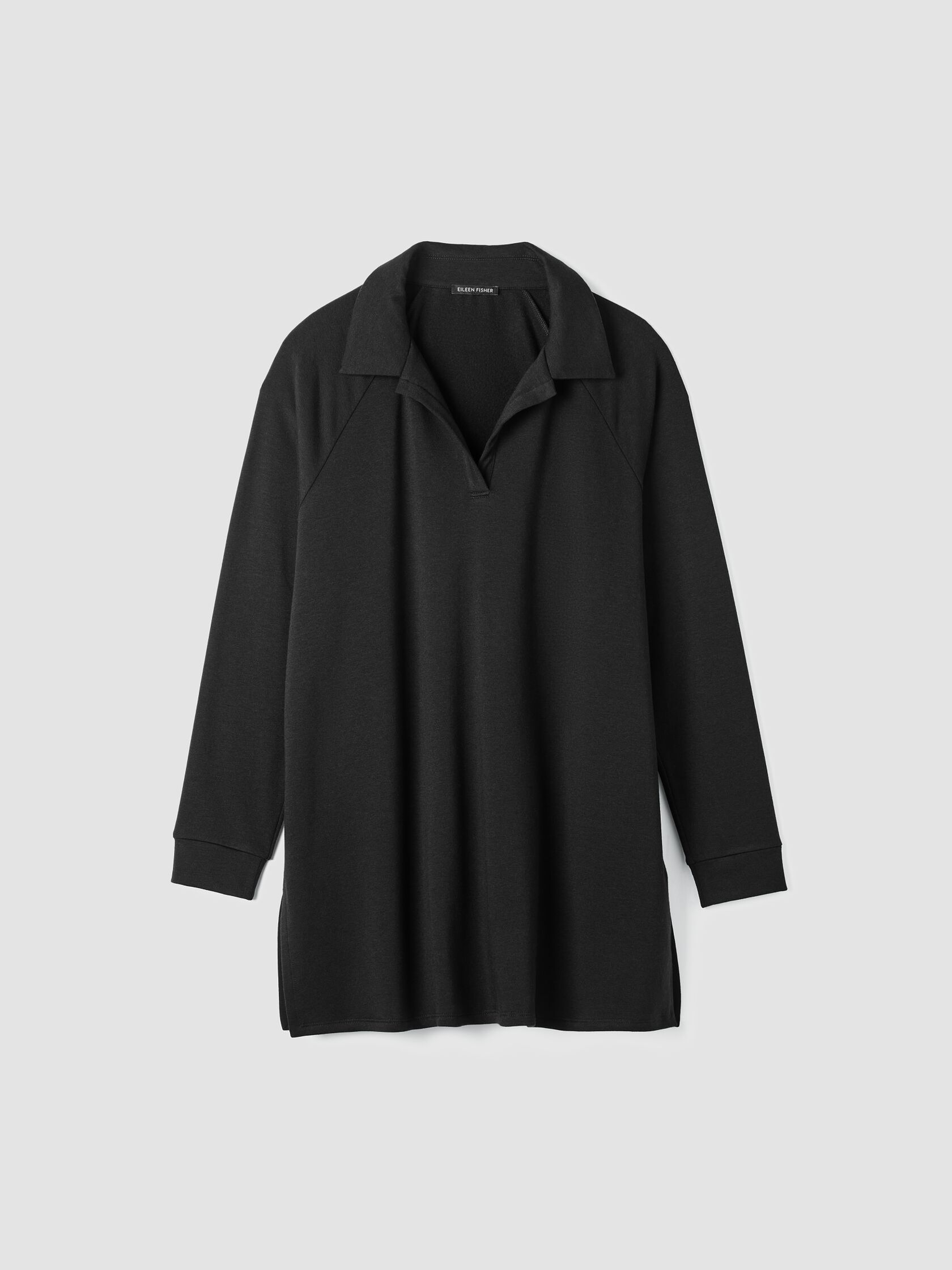 Cozy Brushed Terry Hug Henley Long Top