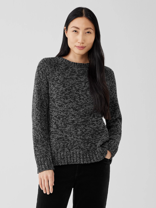 Plaited Cotton and Recycled Cashmere Sweater
