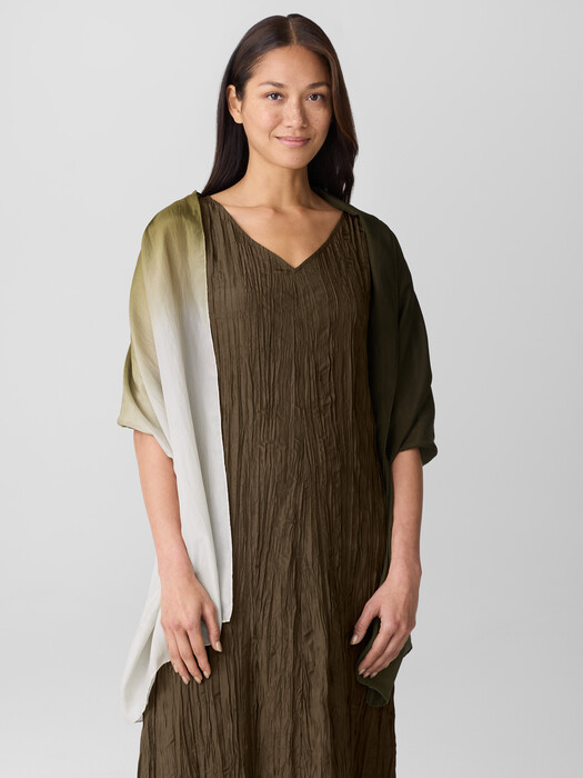 Eileen Fisher - Women's Hand-Dyed Silk Scarf - Brown - Size: One Size regular Eileen Fisher - Women's Hand-Dyed Silk Scarf - Brown - Size: One Size regular