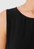 Silk Georgette Crepe Ballet Neck Tank