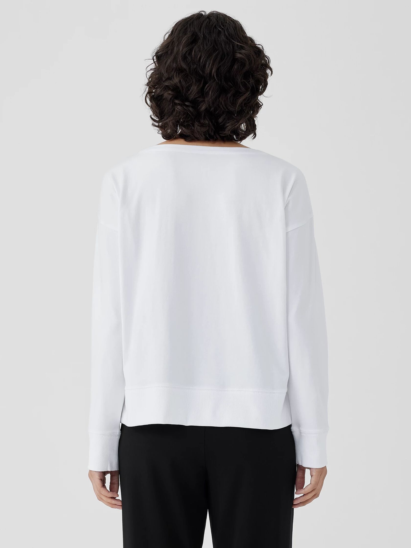 Pima Cotton Stretch Jersey Bateau Neck Top