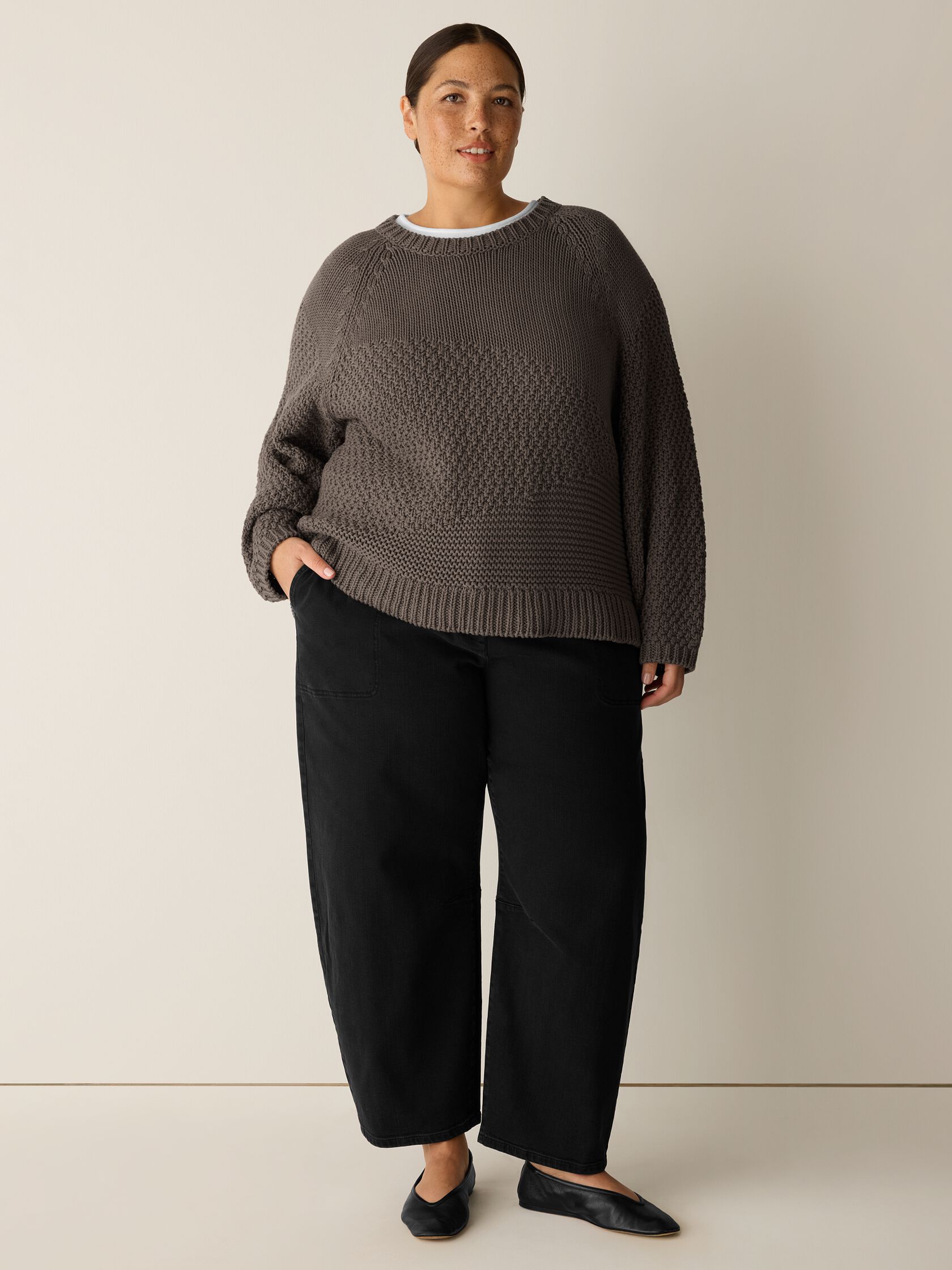 Cotton Stretch Denim Arch Pant