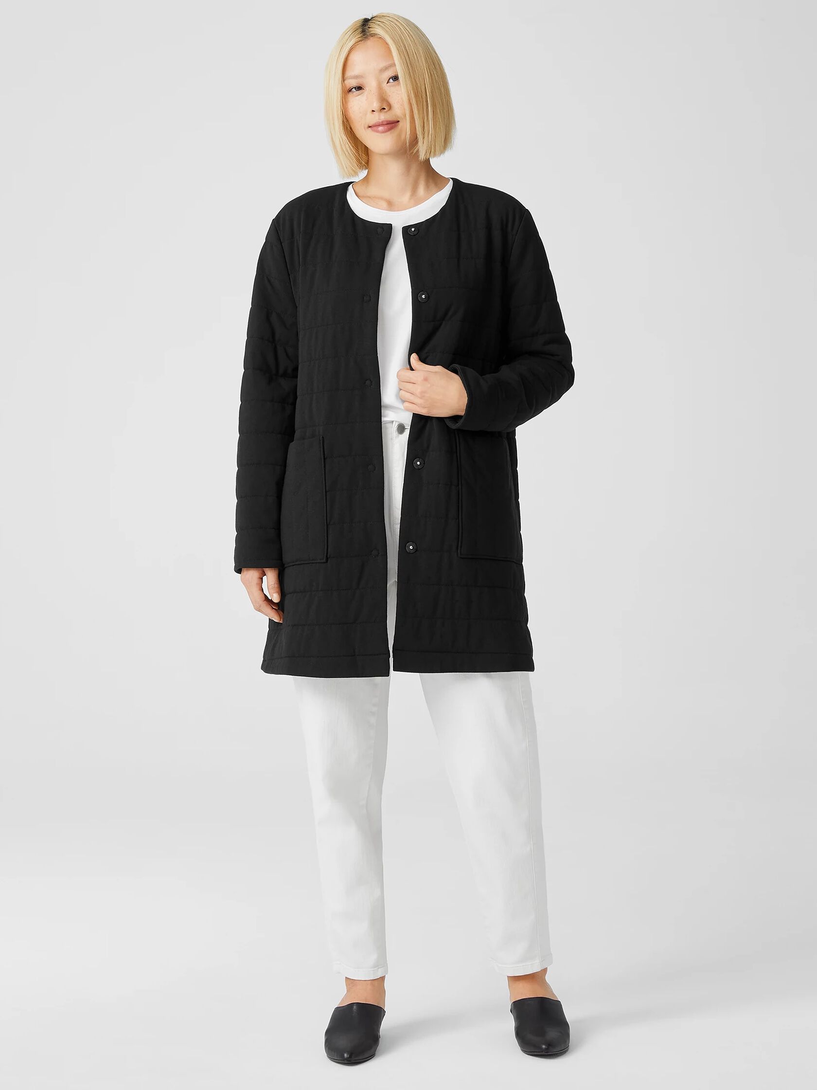 Traceable Organic Cotton Jersey Quilted Jacket
