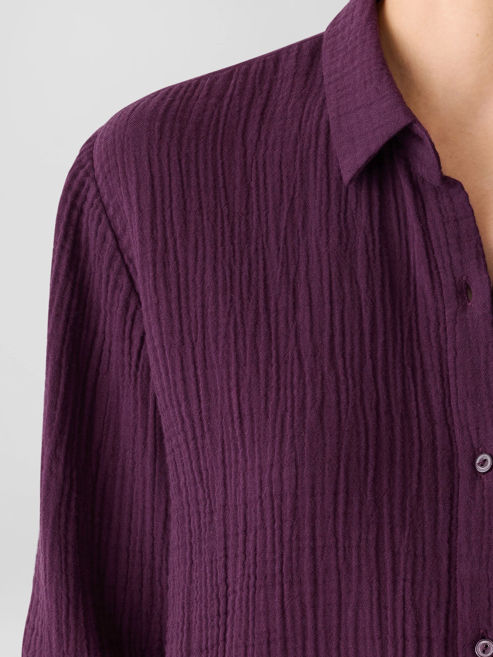 Organic Cotton Lofty Gauze Classic Collar Shirt