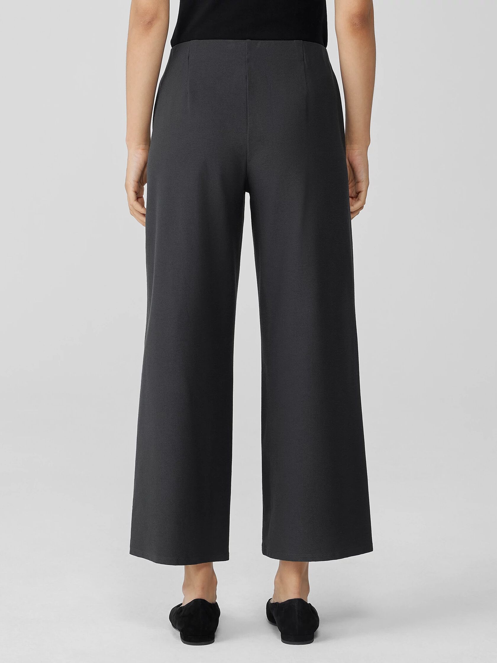 Washable Stretch Crepe Wide-Leg Pant | EILEEN FISHER