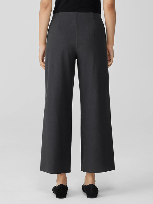 Washable Stretch Crepe Wide-Leg Pant