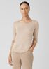 Pima Cotton Blend Scoop Neck Top