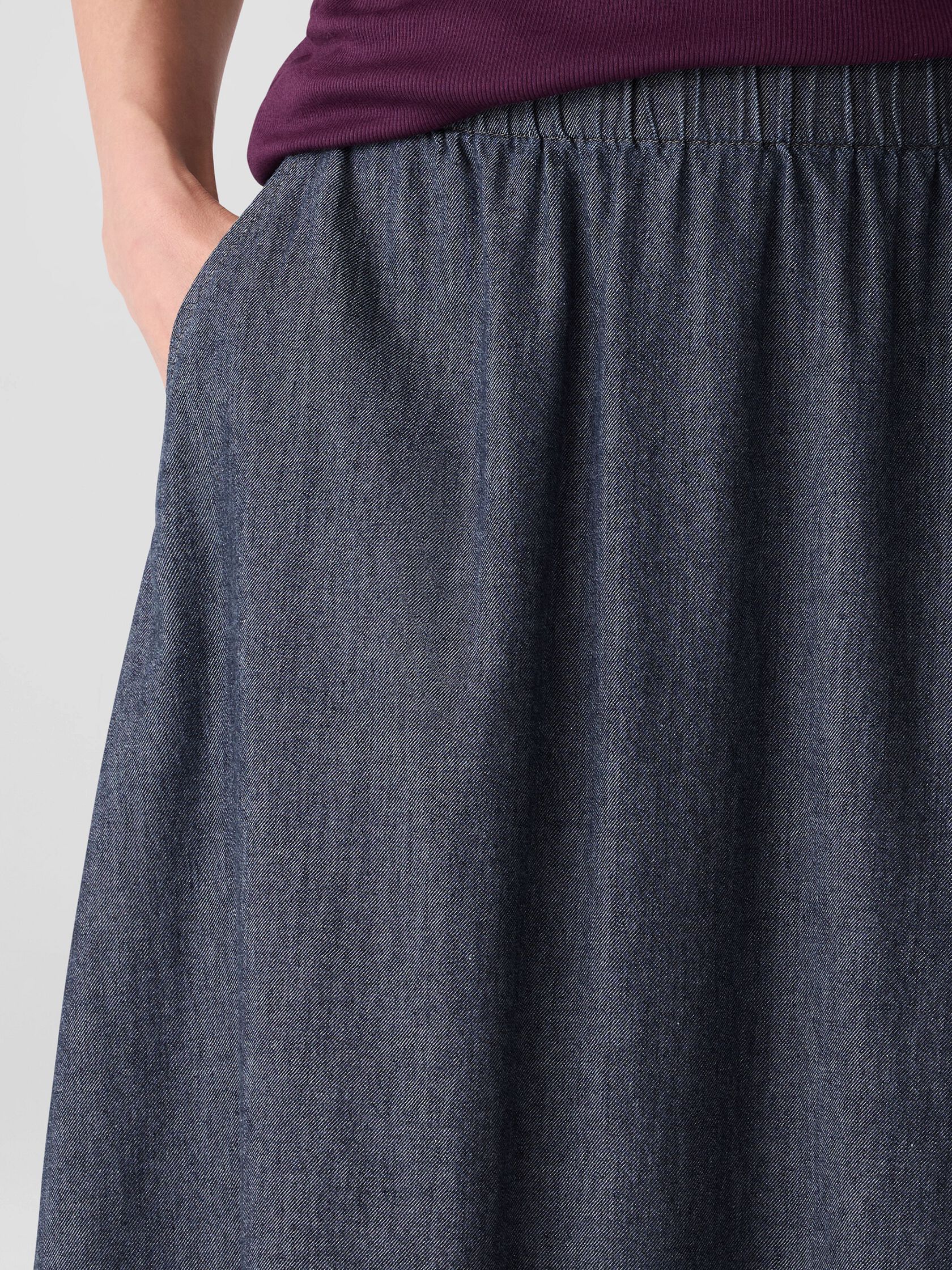 Airy Organic Cotton Twill Pocket Skirt