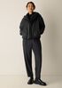 Eggshell Recycled Nylon Stand Collar Jacket