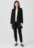 Cotton Ponte Long Blazer