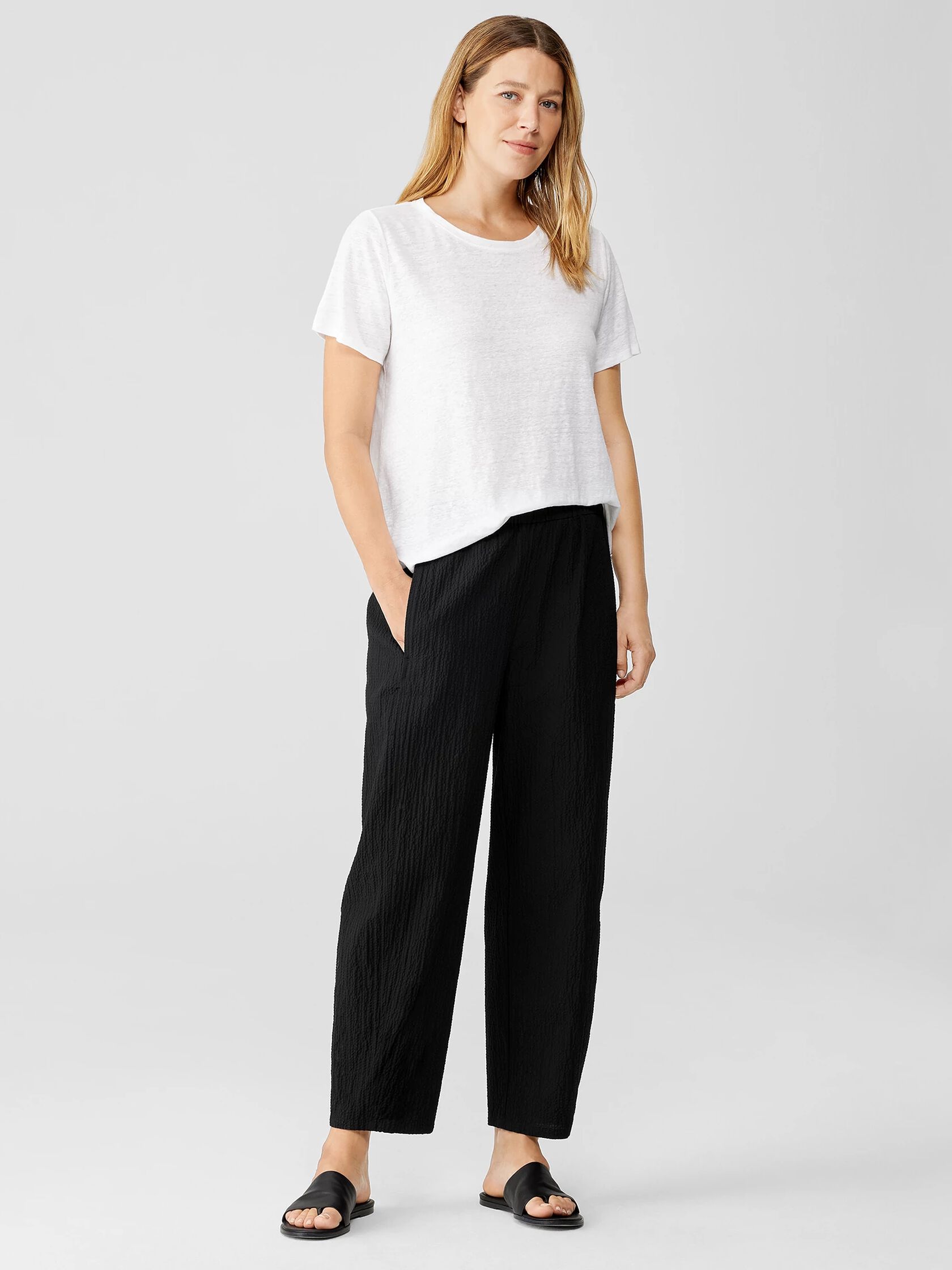 Organic Cotton Pucker Lantern Pant