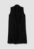 Lightweight Boiled Wool Shawl Collar Vest in Regenerative Wool