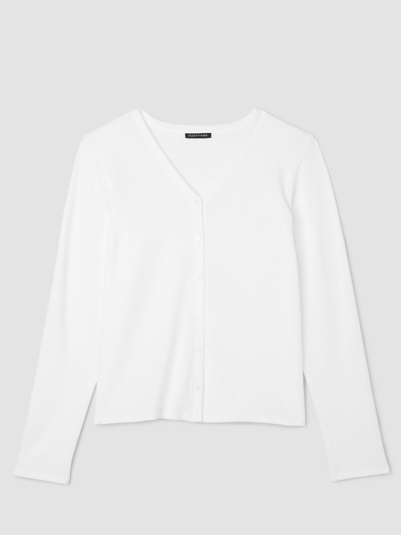 Cross Hatch Stretch Jersey Button-Front Top