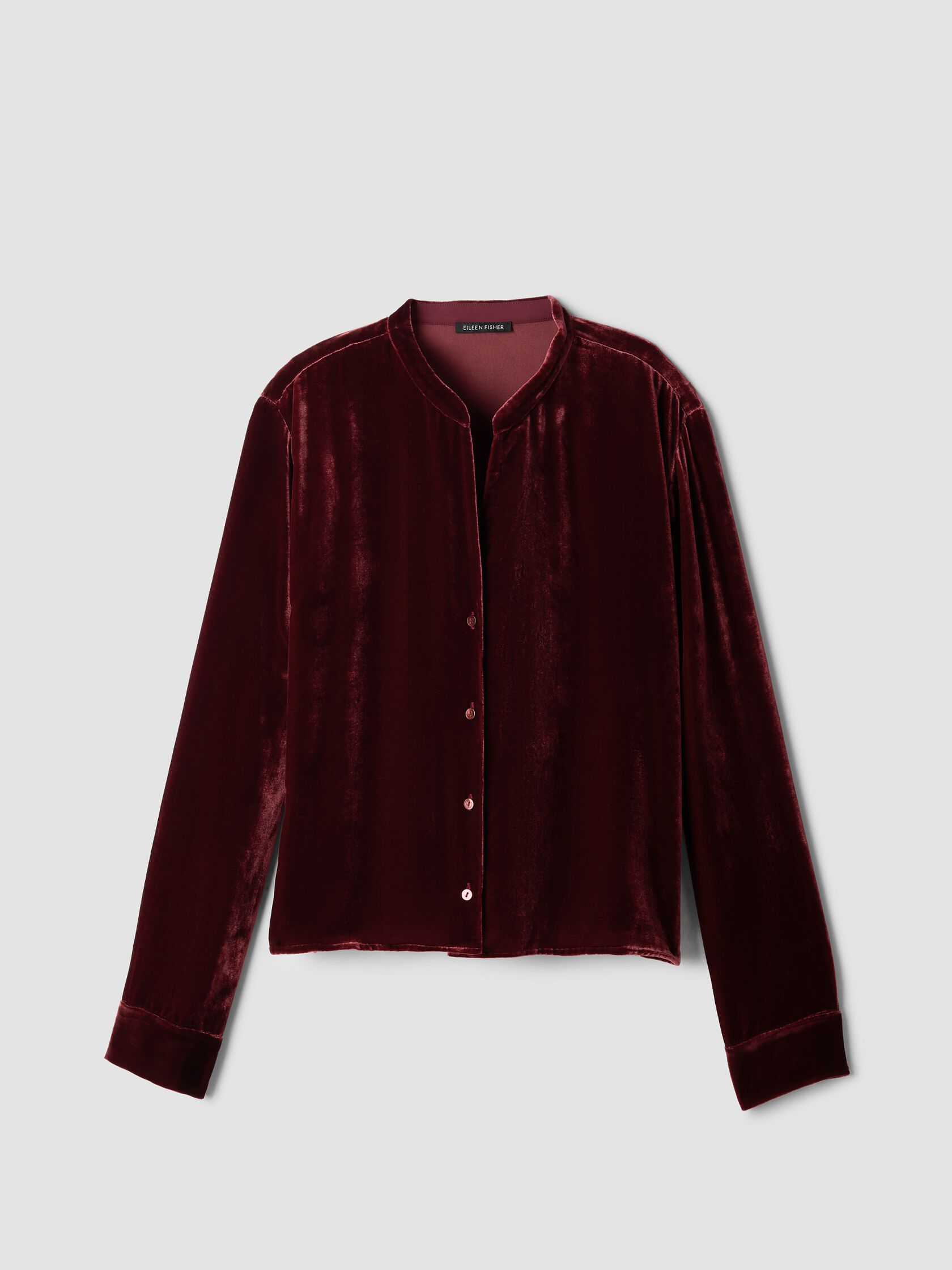 Velvet Band Collar Shirt