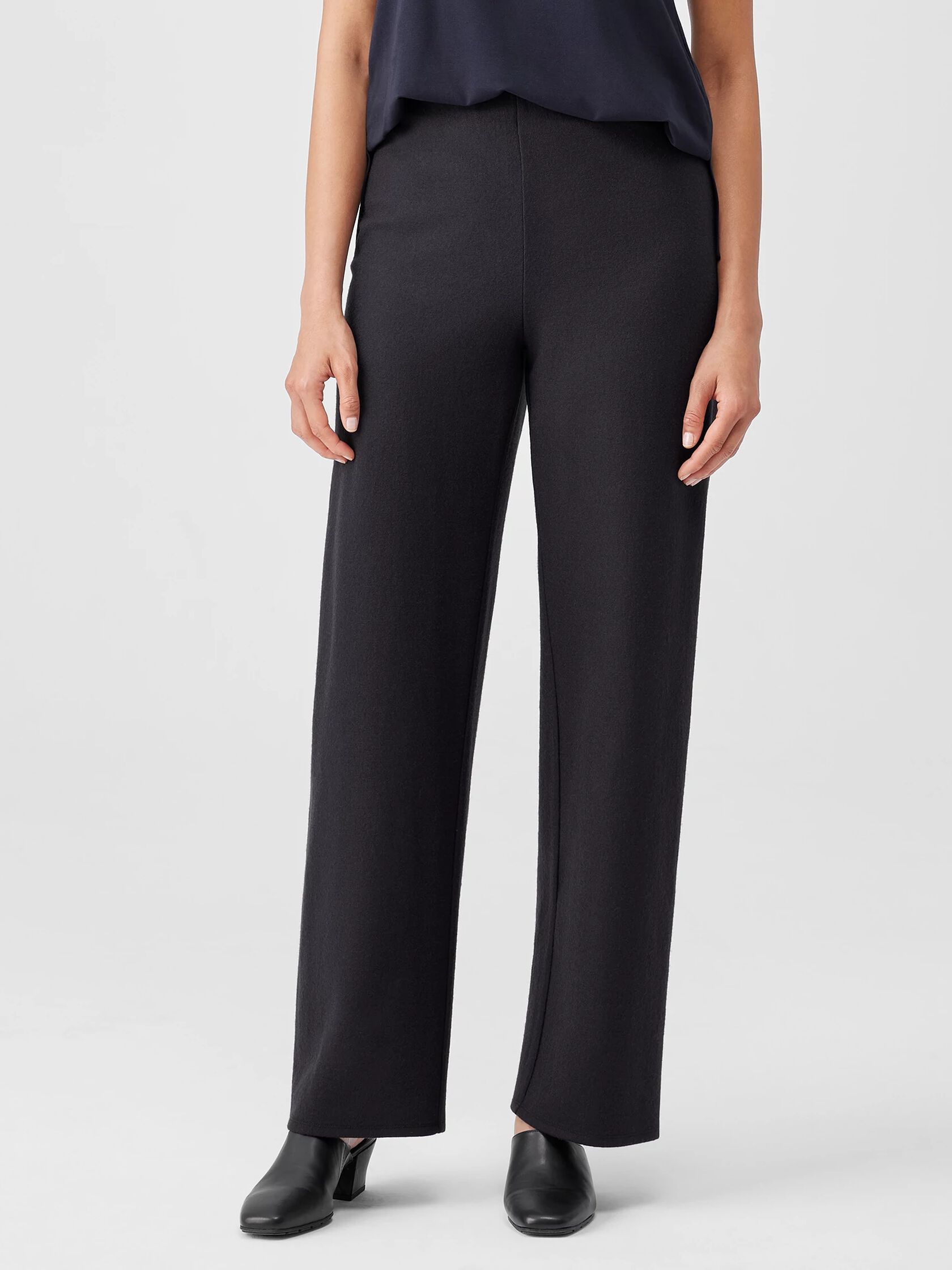 Boiled Wool Jersey Straight Pant