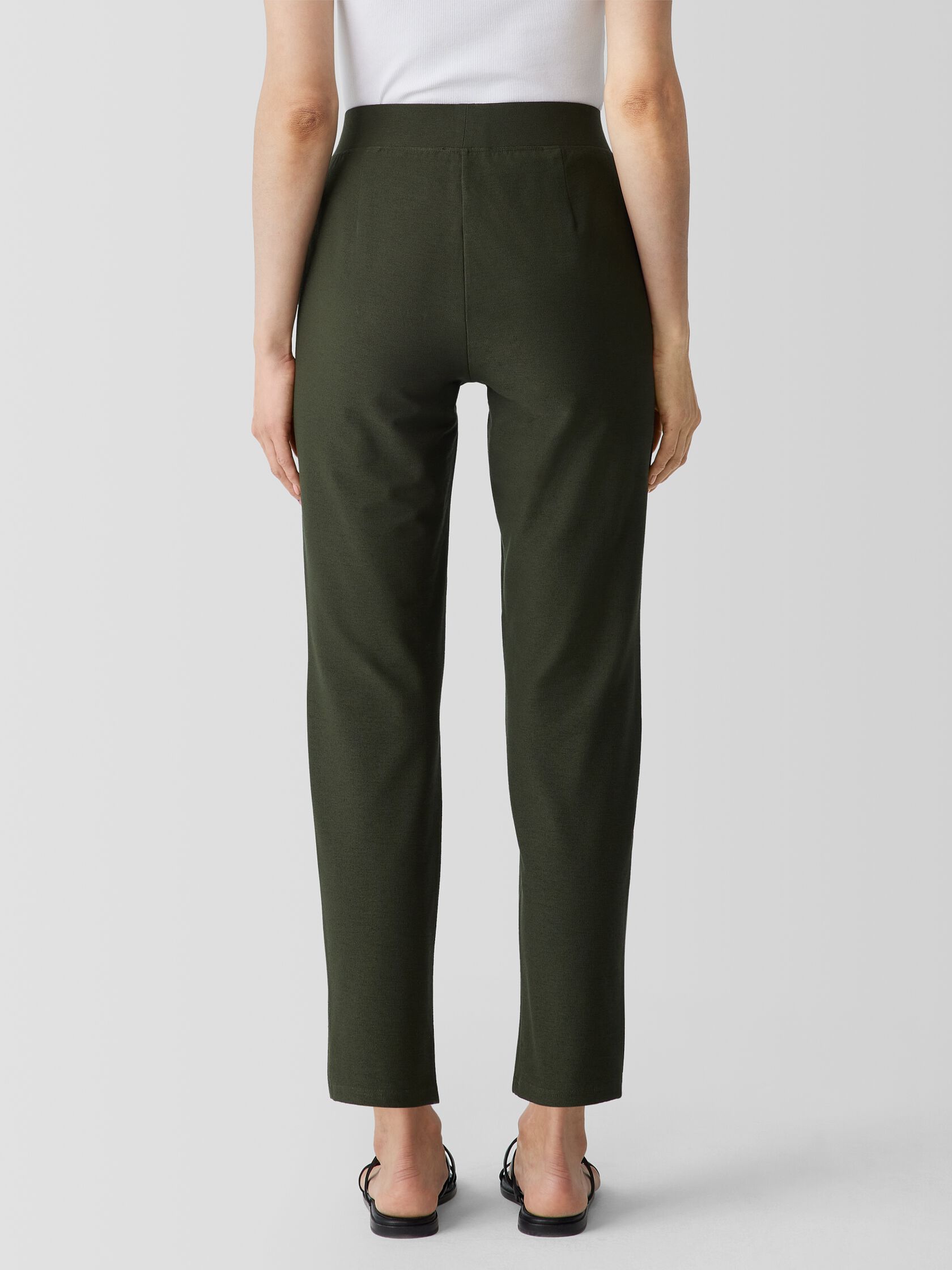 Washable Stretch Crepe Pant with Slits