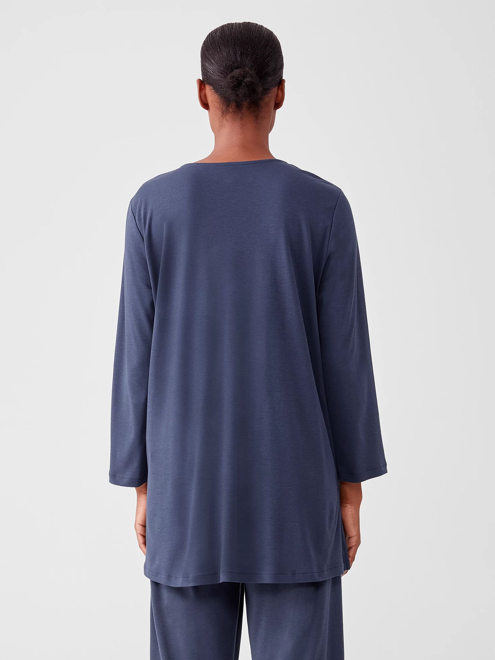 Cozy Organic Cotton Interlock U-Neck Top