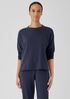 Cozy Brushed Terry Hug Crew Neck Top