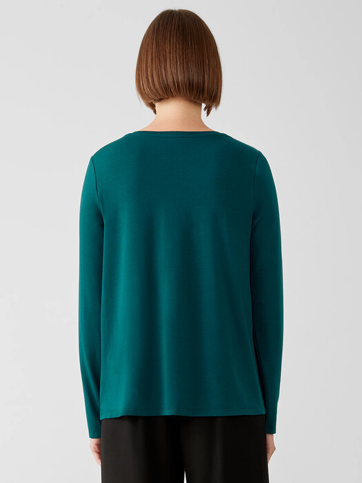 Fine Jersey Crew Neck Top