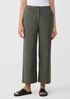 Cotton Hemp Stretch Wide-Leg Pant