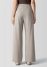 Felted Wool Jersey Wide-Leg Long Pant in Regenerative Wool