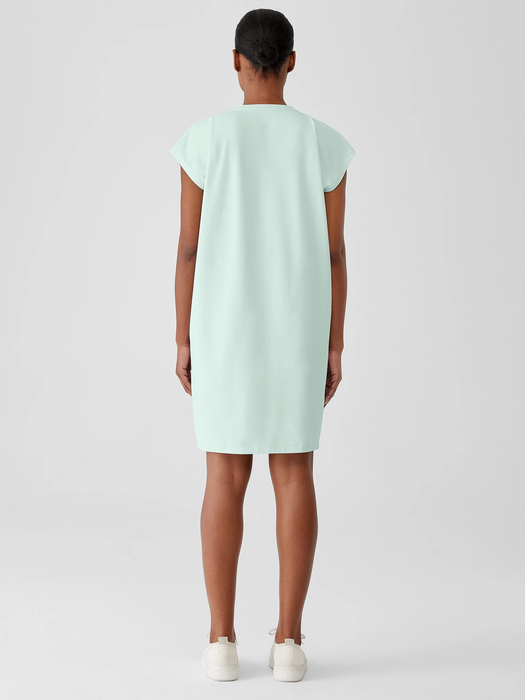 Organic Pima Cotton Stretch Jersey V-Neck Dress