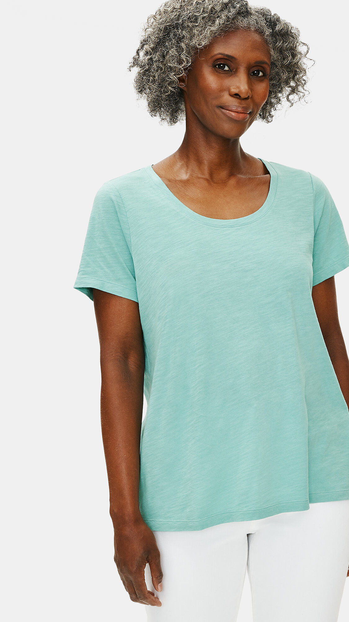 Organic Cotton Slub U-Neck Tee