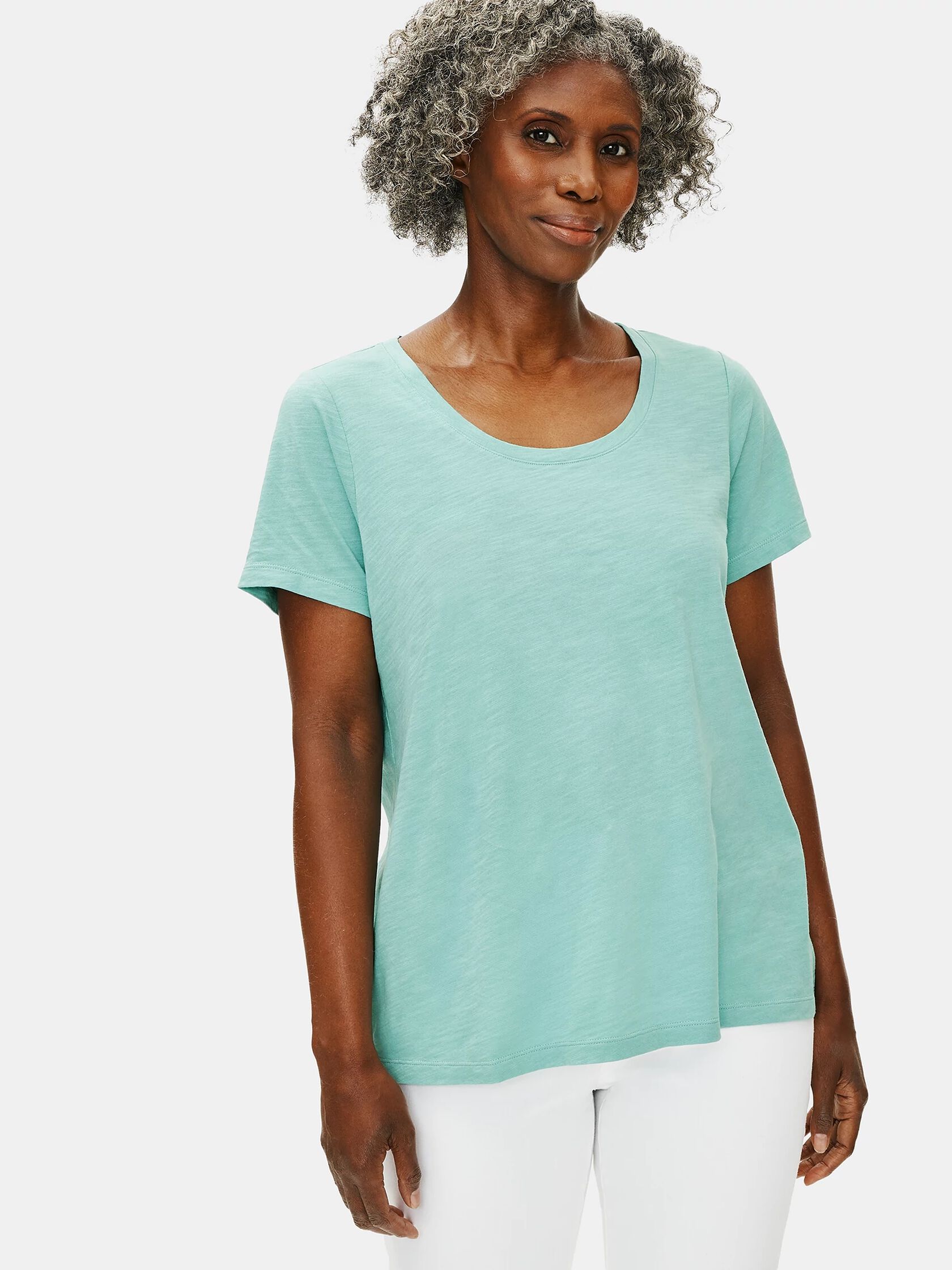 Organic Cotton Slub U-Neck Tee