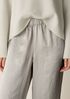 Textured Satin Straight Pant