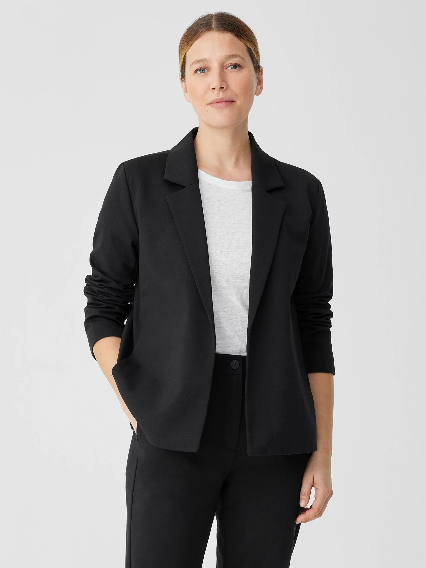 Cotton Blend Ponte Blazer