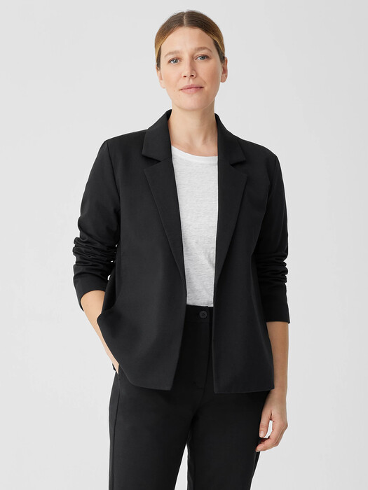 Cotton Blend Ponte Blazer