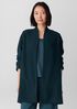 Lightweight Boiled Wool High Collar Jacket in Regenerative Wool